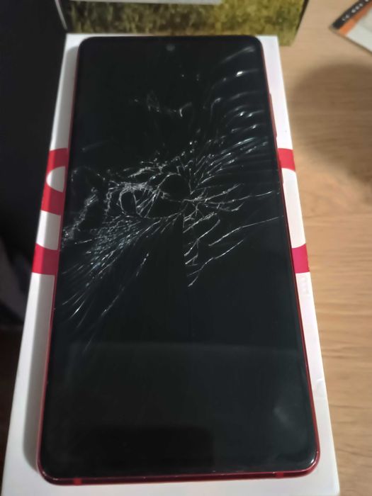 Samsung s20 fe czerwony dual SIM popękana szyba
