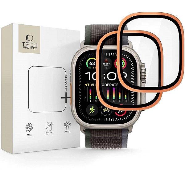 Szkło hartowane Tech-Protect 2-pack na Apple Watch Ultra 49 mm - pomar