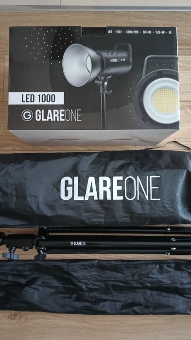 Lampa GlareOne LED 1000 + Softbox GlareOne 60x90 + Statyw GlareOne