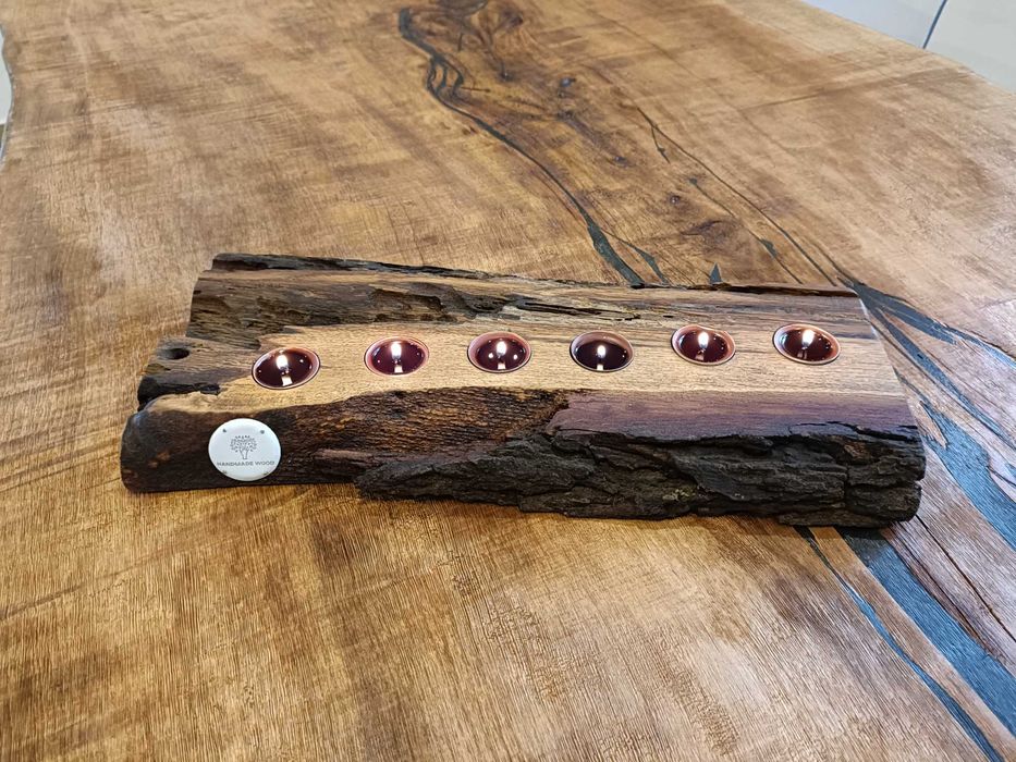 Stół dębowy z jesionu klonu blat drewniany monolit metalową nogą