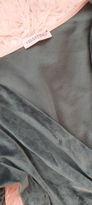 Bluza welurowa velsatino bawełniana serek