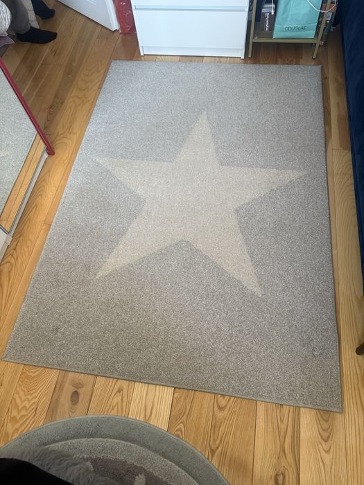 Dywan szary, gwiazda, 120x170