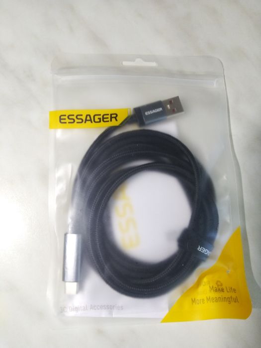 2 м Кабель USB -A  -  USB type-c Essager провід провод для зарядки