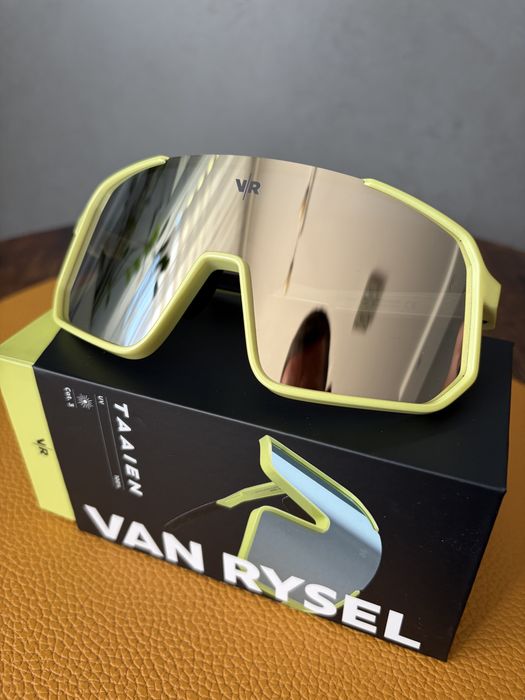Okulary rowerowe Van Rysel Taaien nowe limonka