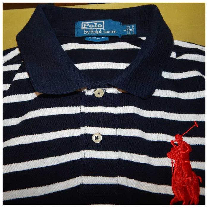 Винтажная рубашка поло из хлопка пике POLO RALPH LAUREN (Big Pony/3)