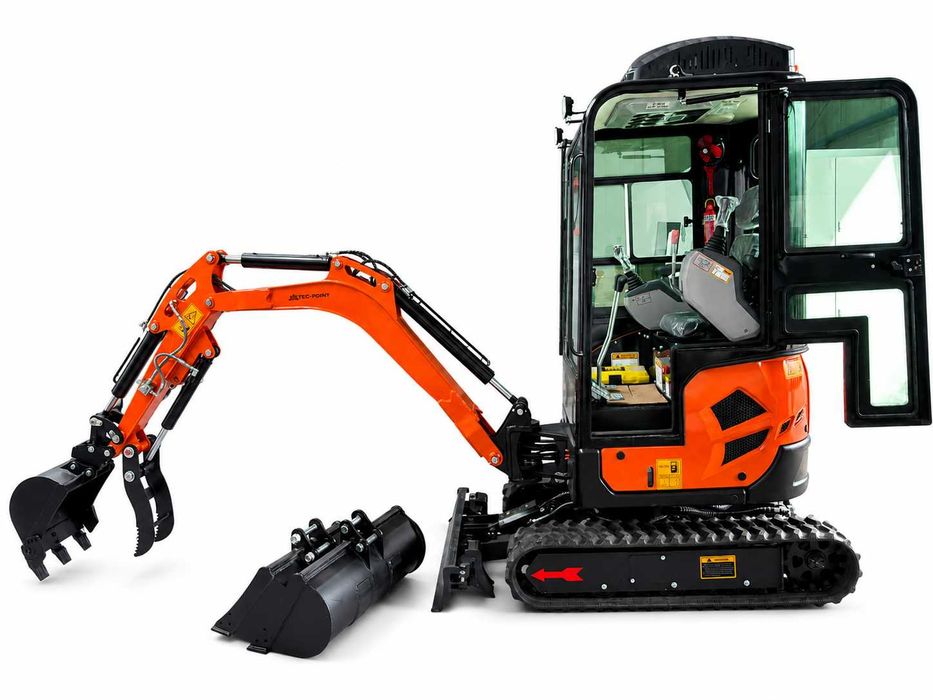 Mini koparka SE18 1,8 t firmy Tec-Point,  Silnik Kubota D902 | Kabina | Klima | 3 łyżki | Szybkozłącze | Gwarancja