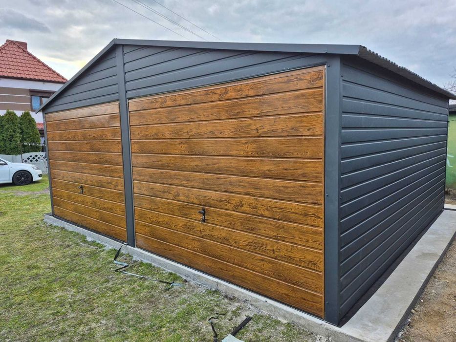 Garaż blaszany 6x5.80m Premium Garaz blaszak Garaże blaszane 6x6 7x6 8x6 9x6 PROMOCJA producent !
