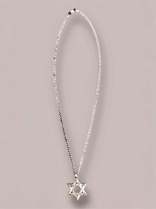Масивний набір зі срібла 925: кулон Маген Давид та ланцюжок (Єрусалим)