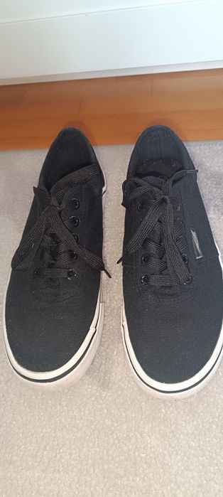 Trampki Sprandi r. 37, czarne buty sportowe, tenisówki, 24 cm