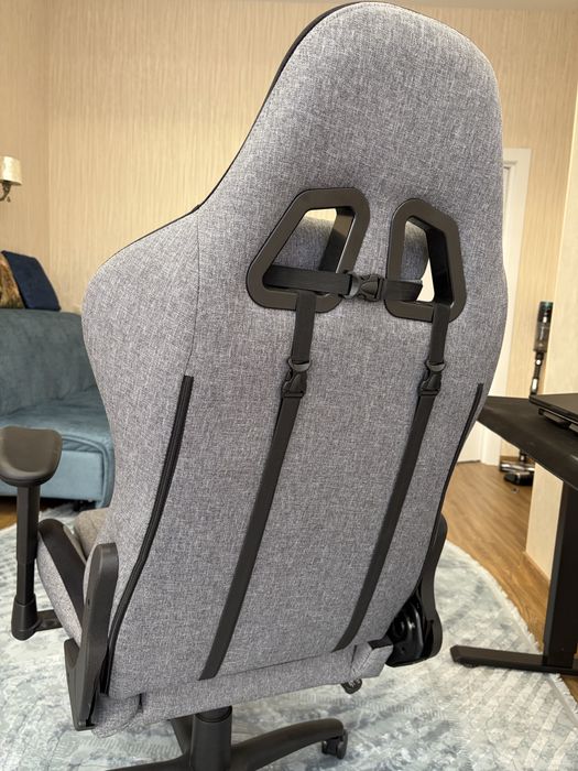 Крісло геймерське GT Racer X-2534-F Fabric Gray/Black Suede
