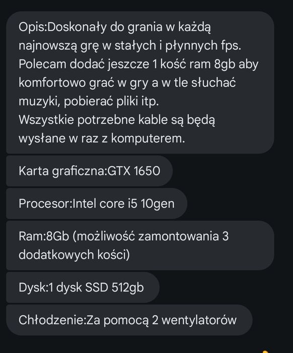 Komputer NITRO czarno -czerwony