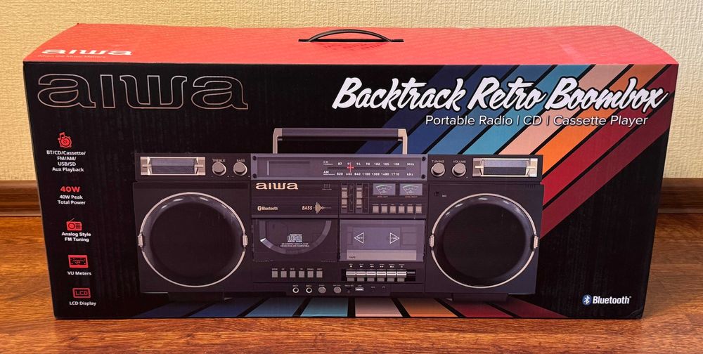 AIWA Backtrack Retro Boombox 220V (NEW!Оригінал!)