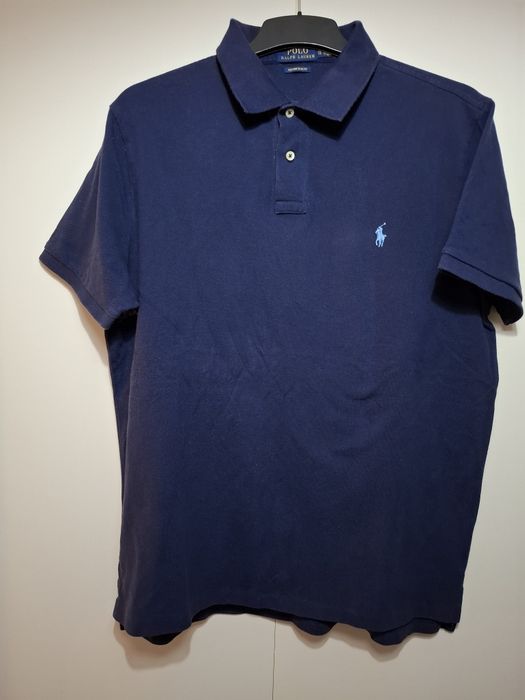 Polo original Ralph Lauren, em tom azul escuro, tam. XL