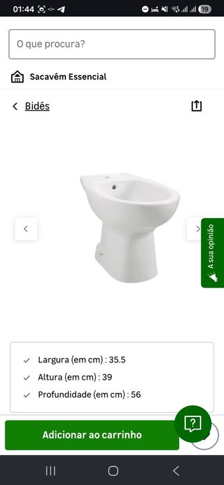 Vendo Bidé Novo Roca Zoom
