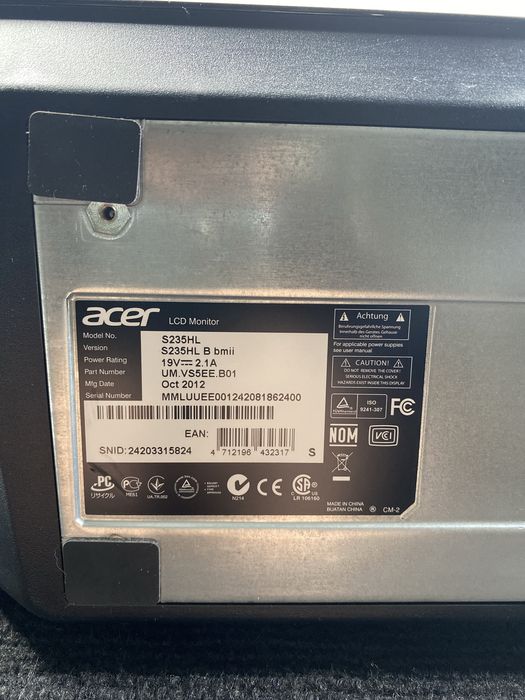 Monitor Acer - para peças