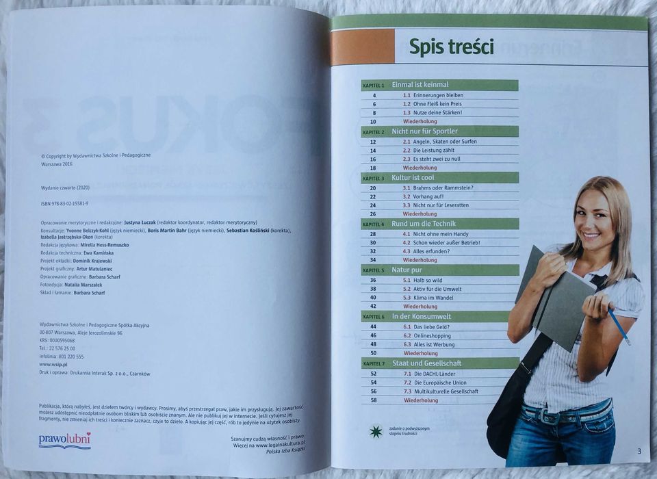 Język niemiecki zeszyt ćwiczeń FOKUS 3, wyd.WSiP