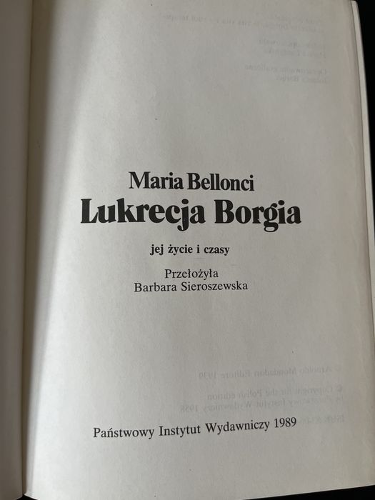 Maria Bellonci Lukrecja Borgia