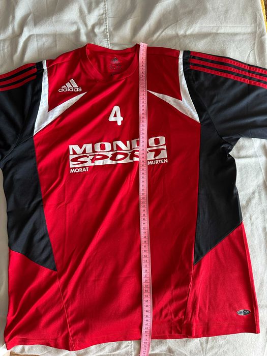 Футболка червона брендова чоловіча adidas