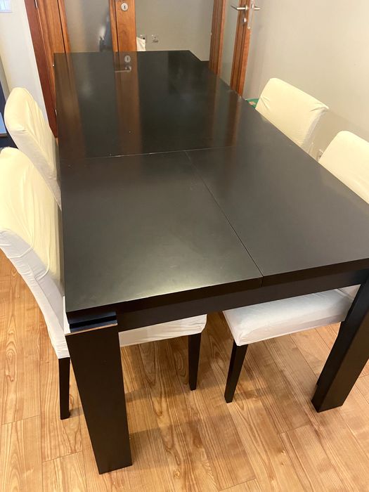 Conjunto de Sala em Madeira Maciça – Design Moderno Preto