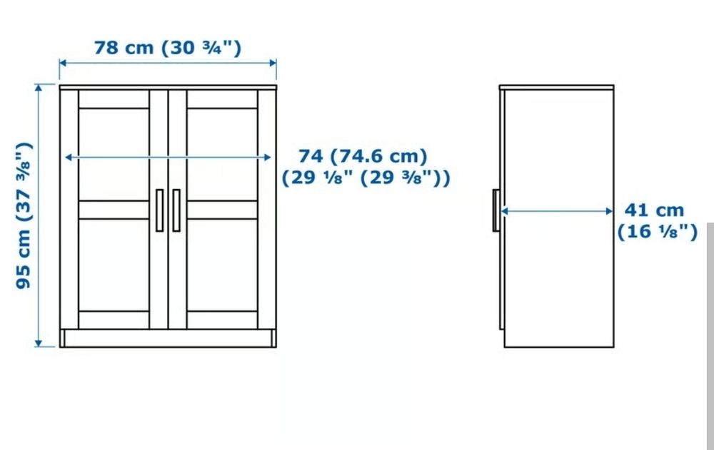 BRIMNES Armário c/portas, preto