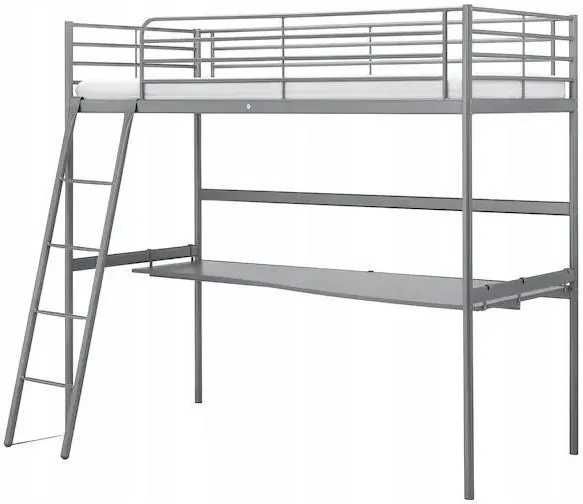 Łóżko piętrowe z biurkiem IKEA Svärta