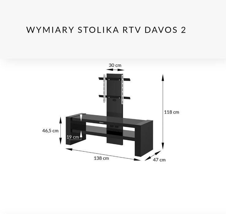 Stolik pod TV Hubertus Davos Premium