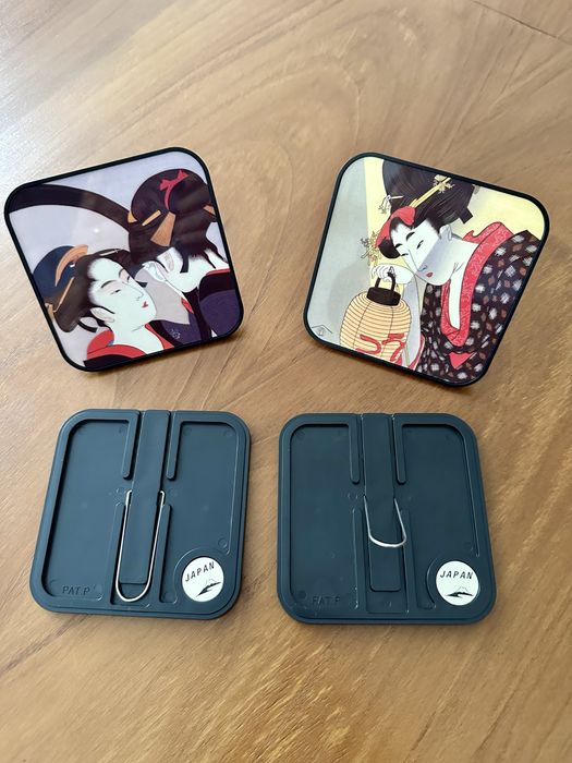 Conjunto de bases para copos Japonês (Utamaro)