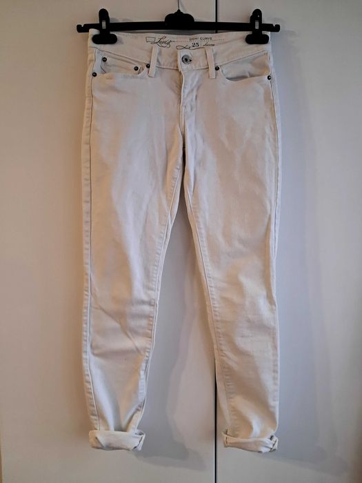 Nowość 2025:) białe jeansy SKINNY LEVI'S roz 25/32