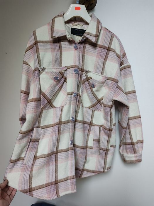 Kurtka oversize w kratkę Sinsay