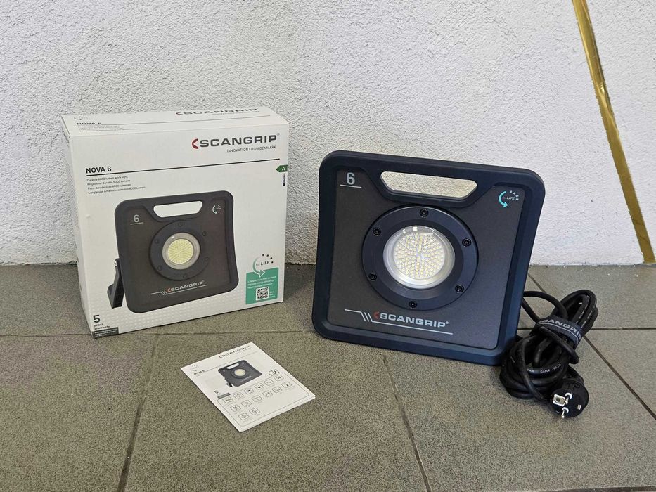 NOWA Wytrzymała Lampa Budowlana Reflektor Scangrip NOVA 6