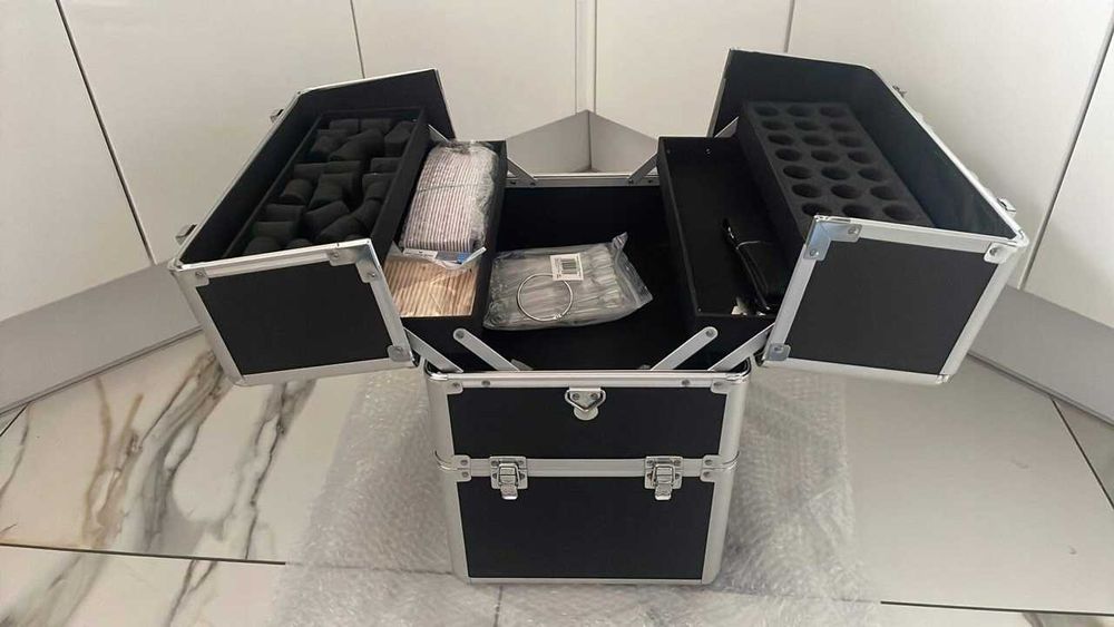 Kuferek Walizka Kosmetyczka Organizer Składany Duży XXL Podróżny