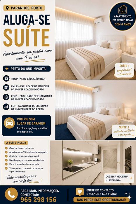 aluga-se suite para estudantes