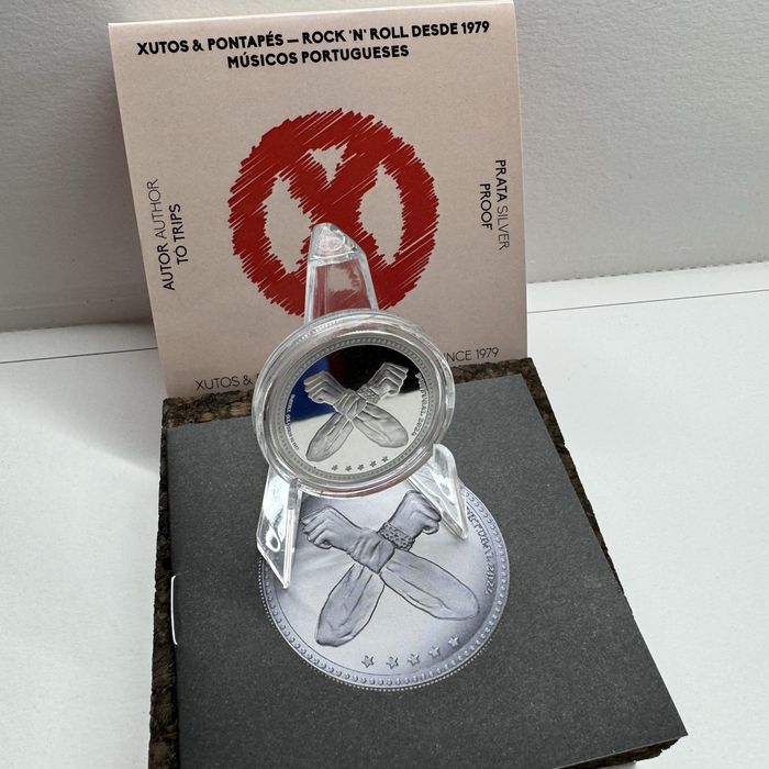 5€ Prata Proof Xutos & Pontapés, Rock n' Roll desde 1979