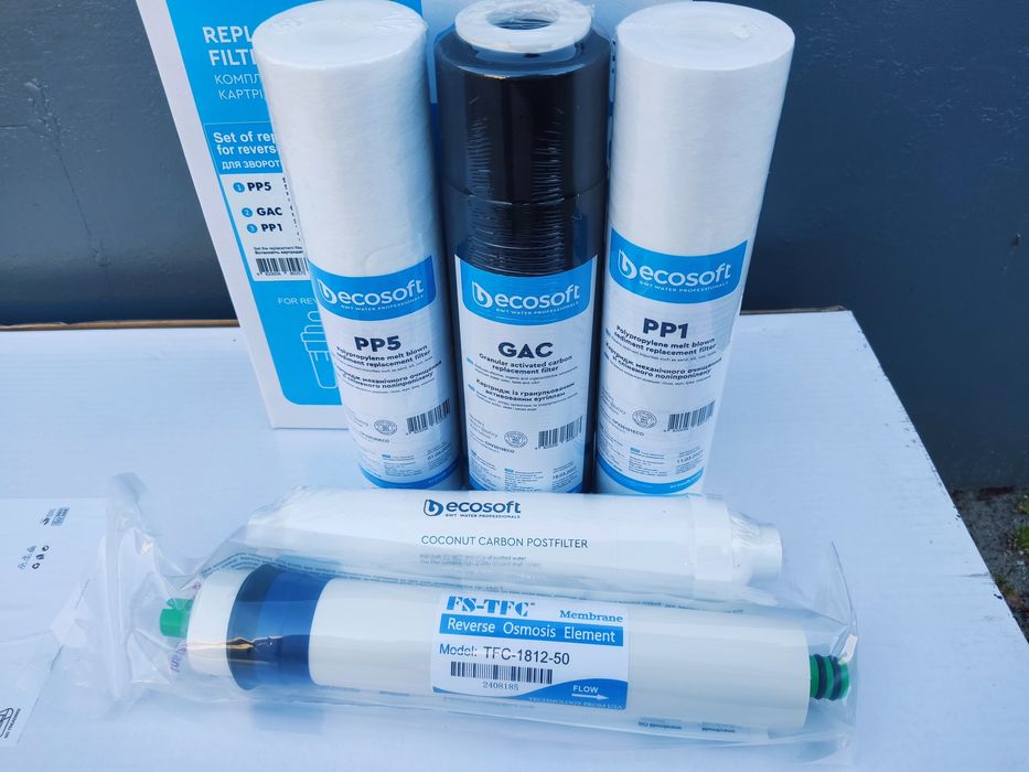 Комплект Standard п'яти картриджів для зворотного осмосу