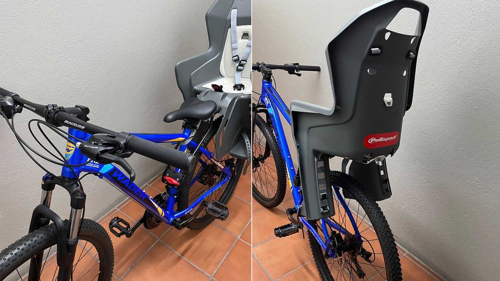 Bicicleta 27.5" NOVA c/ cadeira para criança