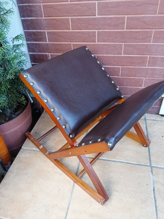 Podnóżek vintage z 3-stopniową regulacją –  styl retro