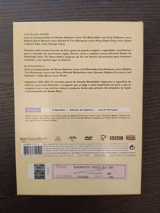 Black Adder DVDs - Seasons 1&2