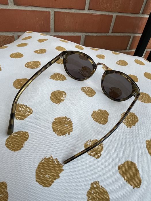 Massimo Dutti okulary przeciwsłoneczne czarne panterka khaki