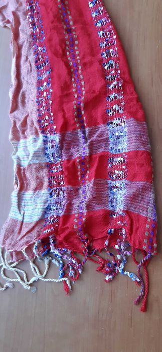 Szal damski kolor czerwony