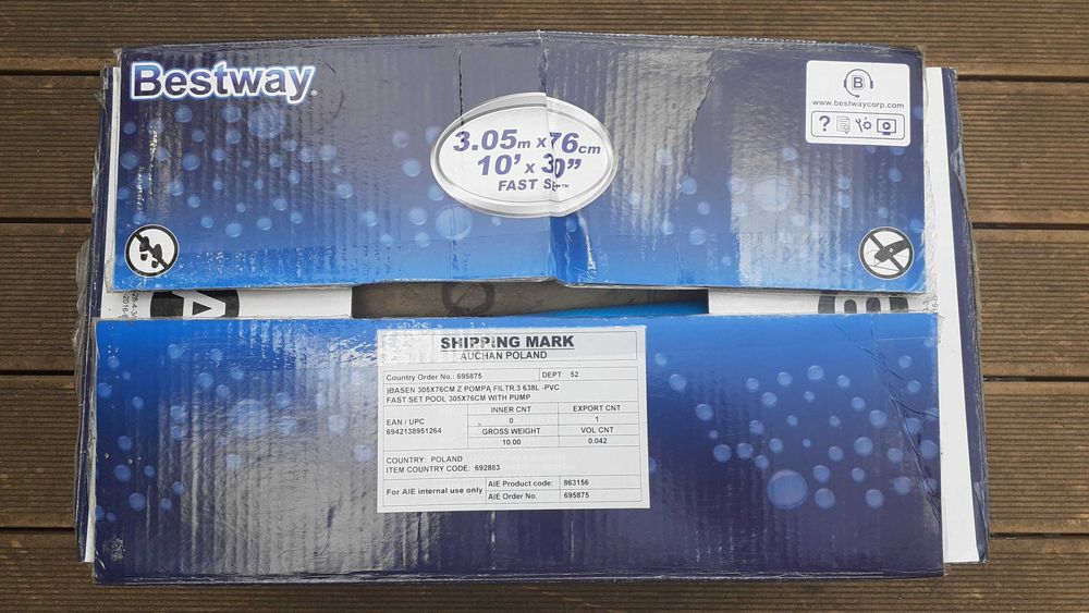 Basen ogrodowy 3m/0,8m