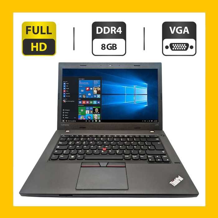 Ноутбук Lenovo ThinkPad L470/14/Core i5/8GB DDR4/500GB HDD/HD 620