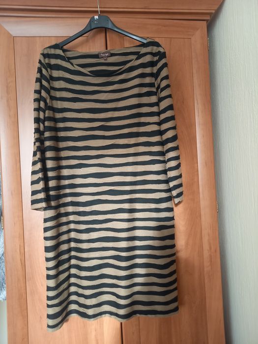 Czarno brązowa sukienka rozmiar 14 made in Turkey