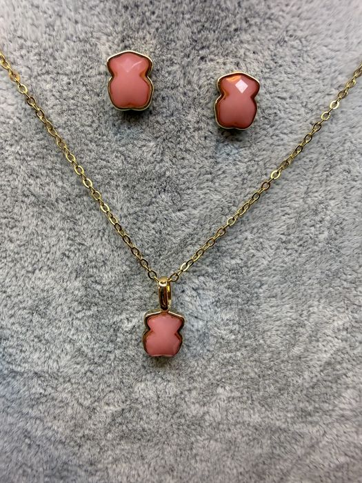 Komplet naszyjnik kolczyki Miś tous