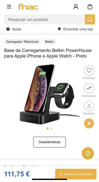 Base de Carregamento Belkin PowerHouse para Apple iPhone e Apple Watch