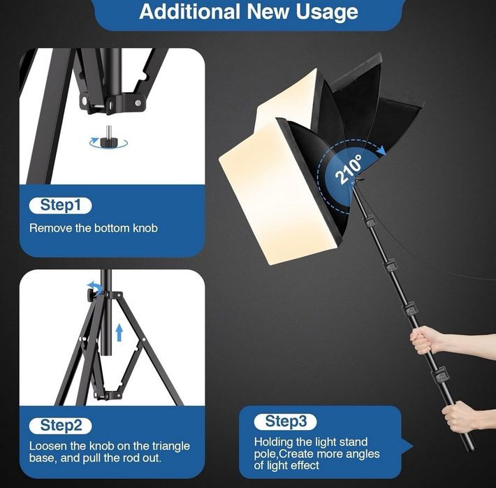 Zestaw oświetleniowy EMART softbox 41x41 cm – nowy, bez pilota