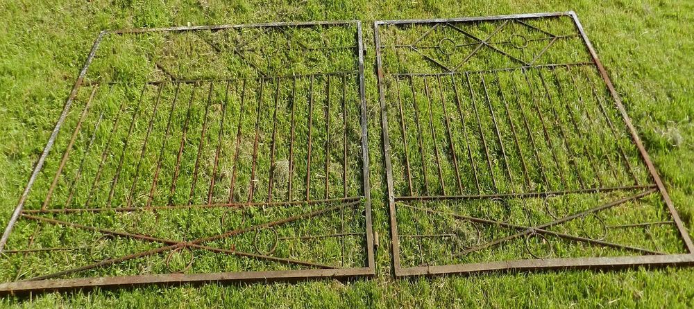 Brama stalowa ozdobna ciężka masywna solidna 3,6 m, wys. 153 cm