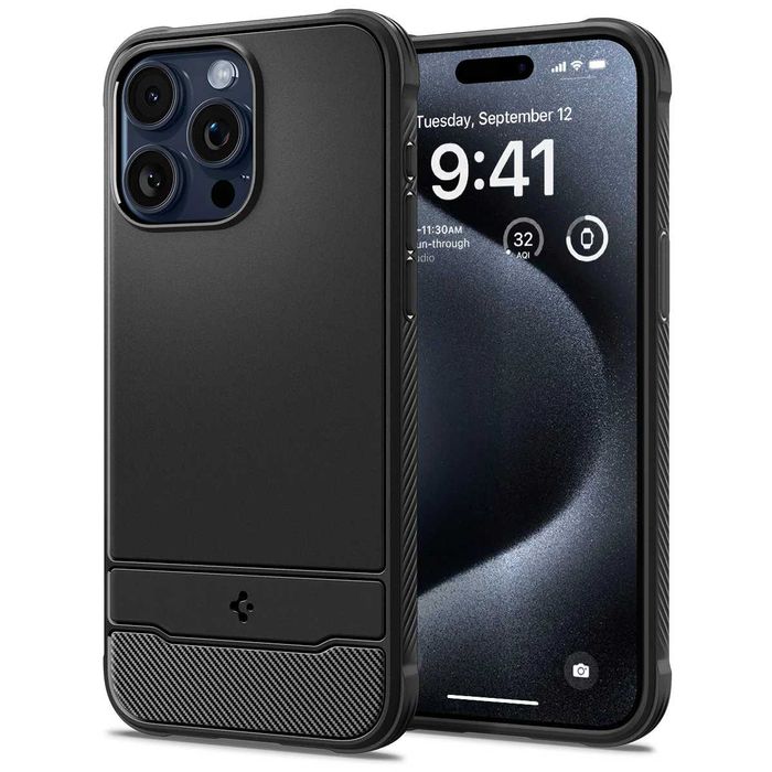 Чехол Spigen Rugged Armor MagFit для iPhone 15 Pro Max Matte Black