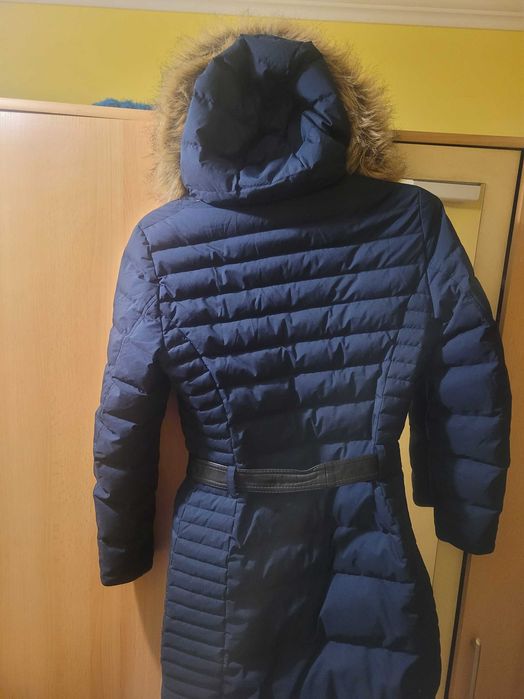 uper ciepła kurtka gęsi puch Timberland Quilted  Long r. M super stan
