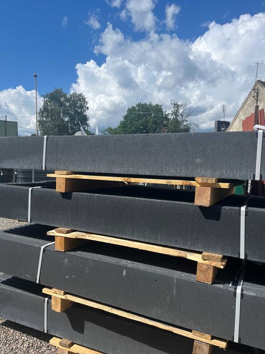 Podmurowka wibroprasowalna  - antracyt - 25x5x250