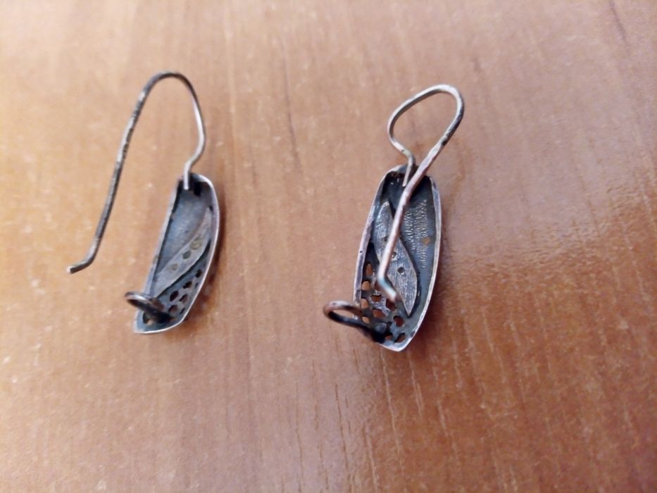 Kolczyki srebrne PRL